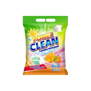 Power Clean Laundry Detergent Pack Household 1kg Natural Fragrance Lasting Easy Wash Rinse Remove Clothes Odor Yellow Stains