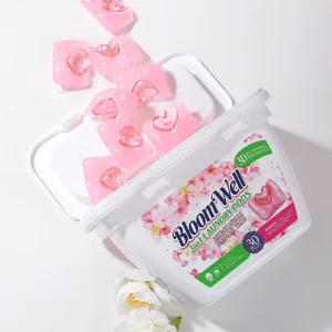 Powerful 3-in-1 High Efficiency Eco-Friendly Satin Removal Liquid Laundry Detergent Pods One Step Hypoallergenic Clean