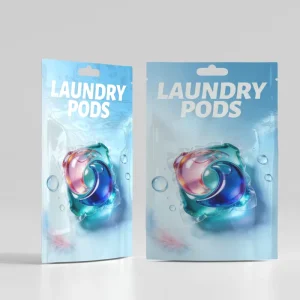 Printed Plastic Laundry Pods Packaging Soap Laundry Detergent Doypack with Zipper Customized Ziplock Stand up Pouch