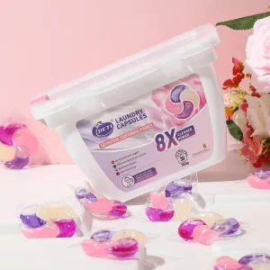 Private Label 4 in 1 Laundry Detergent Capsules 12g Eco Friendly Hypoallergenic Deep Clean Stain Removal HE Safe 30PCS