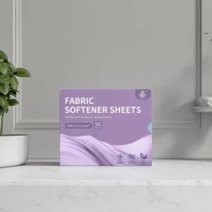 Private Label Eco Friendly Anti Static Fabric Softener Sheets Solid Laundry Softener Paper for Mite Removal for Clothes Washing