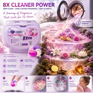 Private Label Laundry Detergent Pods 4 in 1 Washing Pods Capsule 60pcs Deep Cleaning Laundry Gel for OEM ODM Distributors China