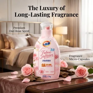 Private Label Oud Rose Fabric Softener 1.2kg Antibacterial Laundry Conditioner with Scent Microcapsules