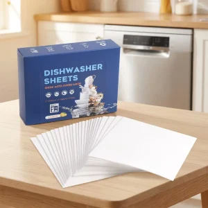Private Label Plant Based Dishwasher Soap Sheets Eco Friendly Biodegradable Dishwashing Detergent Strips