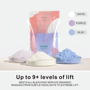 Professional Lightening Bleach for Hair Strong & Gentle Bleach Powder for Hair up to 9 Levels of Lift for Hair Highlights