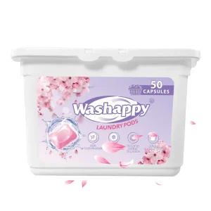 Sakura 3 in 1 Disposable Laundry Pods Cleaning Products for Baby Clothes OEM Washing Beads for Apparel Detergent
