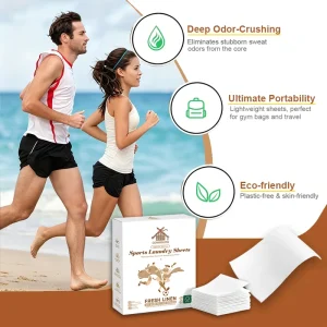 Small Batch Customization ODM Service Sport Laundry Sheets Enzyme Powered Concentrated Sport Detergent Sheets
