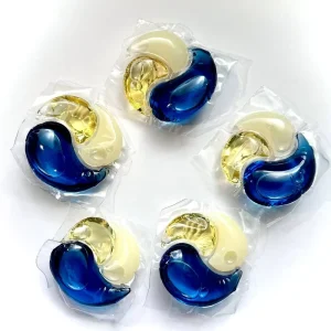 Three in One Concentrated Detergent Pods Scent Free Hypoallergenic and Powerful Stain Remover