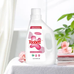 Toobett 2L Eco friendly Disposable Liquid Laundry Detergent for Apparel Plant Enzyme Rose Fragrance 5%-15% Effective China