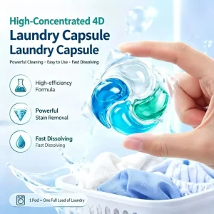 Top Selling Products Natural Long Lasting Fragrance Cleaning Product 3 in 1 Laundry Beads Cloth Washing Detergent Pods Liquid