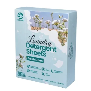 Travel Size Biodegradable Organic Eco Friendly Cleaning Stain Remover Laundry Tablets Laundry Detergent Sheets With Enzyme