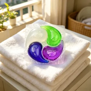 Triple Effect Concentrated Laundry Capsules for Apparel Clean Deodorize Soften Hypoallergenic Eco Formula Anti Bacterial Color