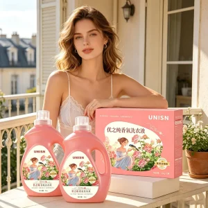 Unisn Fragrance Apparel Laundry Liquid Detergent Home use Gift Box Set Lasting Stain removing In Stock