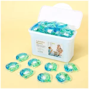 Washing Powder 3 in 1 Disposable Sustainable Biodegradable Laundry Detergent Capsules for Apparel with High Active Ingredients