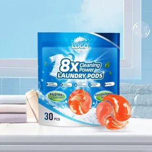 YSKA Durable Packaging 30 Count Eco-Friendly Disposable Water Soluble Laundry Detergent Pods Travel Use Fresh Forest