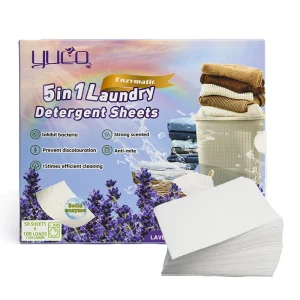 Yuco Factory Price Enzyme Laundry Detergent Strips Papers Remove Oil Stain Laundry Sheets Suppliers