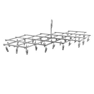 16/35 Clips Stainless Steel Laundry Rack Foldable Sock Clothes Airer Folding Hanger Drying Hanger Clothes Underwear Socks Holder