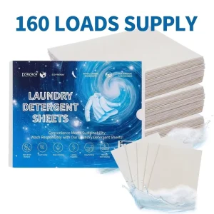160 Loads OEM Eco Friendly Laundry Sheets Private Label Detergent Sheets Custom Brand Supply