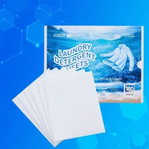 160pcs Laundry Cleaning Paper Sheet Concentrate Detergent Laundry Sheets for Cloth Washing Strong Cleaning Dirt Removal