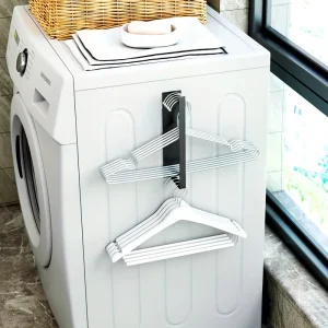 1PC Wall Mounted Magnetic Laundry Clothes Rack Organizer Home Storage and Organization Rack for Bathroom Bedroom Laundry Machine
