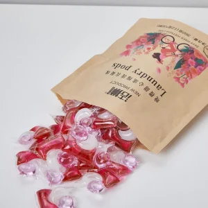 3-in-1 Fragrance 3-Cavity 12g Eco-Friendly Solid Gel Laundry Coagulation Beads Evening Cherry Honey Bag Apparel Detergent Use