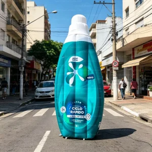 3.5m Custom Logo Giant Inflatable Laundry Detergent Bottle Cleaning Product Advertising Mascot Model for Supermarket Retail Pop
