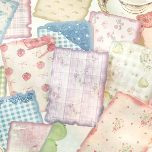 30 pieces per pack dyed material paper fruit color collection base decoration collage sticky note paper