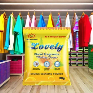 30g Commercial Laundry Detergent Powder All Clothes Stain Remover Fragrant for Adult Baby Washing Machine