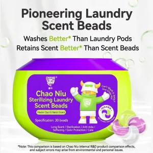 30pcs Long Lasting 30 Day Fragrance Laundry Beads 12x Concentrated Detergent Pods for All Fabrics Color Protection Softening