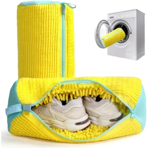 360° Cleaning Protection Anti Deformation Shoe Wash Bag for Washing Machine with Premium Fluffy Lining