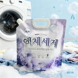 3kg Laundry Detergent Packing Stand up Water Spout Pouch with Reseal Screw Cap Liquid Doypack Empty Soaps Shampoo Refill Bag