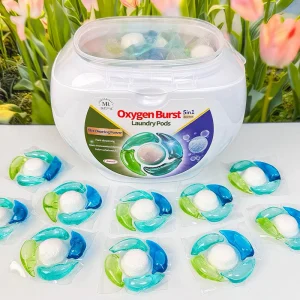 40pcs box Clothes Washing Apparel Detergent Pods Powder Laundry Soap Capsules Explosive Salt Concentrate Laundry Oxygen Bleach