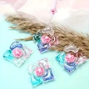 5 in 1 Disposable Laundry Detergent Pods New Gel Beads for Apparels Densate Liquid New Laundry Caps