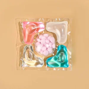 5 in 1 Eco Friendly Laundry Capsules Disposable Washing Pods with Long Lasting Perfume Apparel Scent Boosters OEM Options