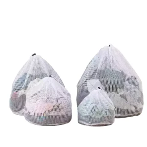 60*80cm Hotel Laundry Bag Large Capacity Folding Washing Bags with Strap