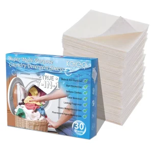 7 in 1 Multi Purpose Laundry Detergent Sheets Deep Cleaning Laundry Strips With Dryer Color Dirt Catcher
