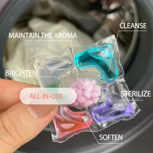 8g Laundry Pod Clothes Washing Detergent Home Use 24pcs box Laundry Detergent Pod Bead Fragrance Left