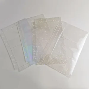 A6 Sheet Protectors for 6 Ring Binder Clear Page Protectors Plastic Photo Card Sleeves Single Pockets