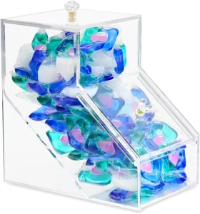 Acrylic Laundry Pods Container Dishwasher Pods Container for Laundry Room Organization Storage Decor and Accessories