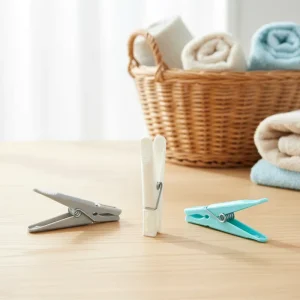 Anti-Slip White Laundry Clips BSCI ISO Certified for Hotel Laundry Service