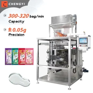 Automatic Multi Lane 4 Side Sealing Hotel Disposable Sachet Detergent Laundry Liquid Packing Machine