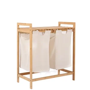 Bamboo Laundry Basket Laundry Bag Dirty Laundry Hamper Bathroom Accessories Set