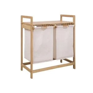 Bamboo Laundry Basket Laundry Bag Dirty Laundry Hamper Bathroom Accessories Set