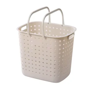 Bathroom Accessories Double Handle Odor Free Plastic Dirty Laundry Basket Removable Colored