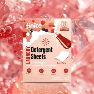 Berry Party Disposable Solid Laundry Detergent Sheets 11x14cm Super Concentrated Low Foam Bacteriostasis Gentle for Apparel Use