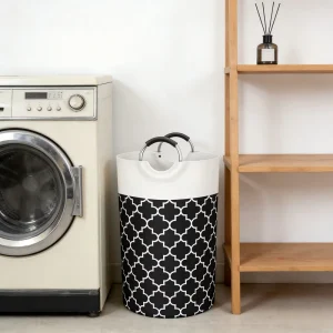 Big Capacity Aluminum Ring handle Laundry Basket Bedroom Bathroom Use Clothes Basket Laundry Modern Laundry Baskets Foldable