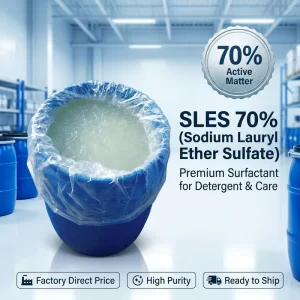 China Factory 70% Sodium Lauryl Ether Sulfate SLES White or Yellow Light Gel Cream Surfactant Auxiliary Agent for Detergent