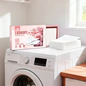Concentrated Liquidless No Plastic Eco Friendly Laundry Strips Plant Based Peony Fragrance Laundry Detergent Sheets