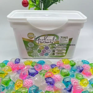 Concentrated Seven Chamber Laundry Beads Floral Fruity Fragrance Boxed Packaging for Apparel 75-80% Active Ingredients