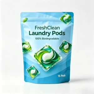Custom Child Resistant Pouch Detergent Packaging Bag Stand up Pouch Laundry Pods Packaging With Resealable Zipper